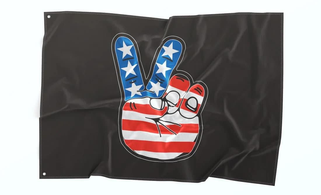 Peace RWB 3' x 5' Flag