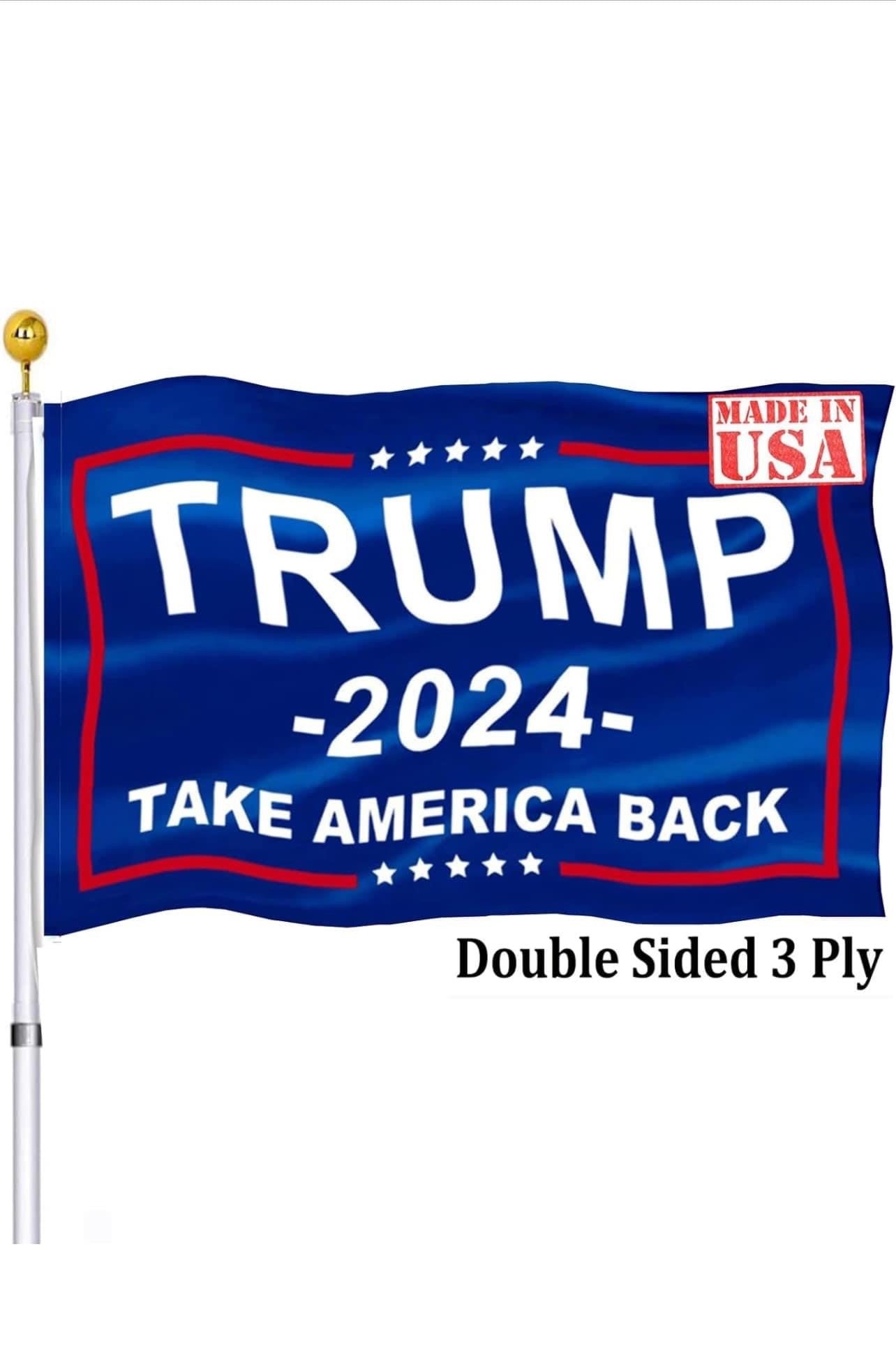 Trump 2024 3' x 5' Blue Double Sided Flag