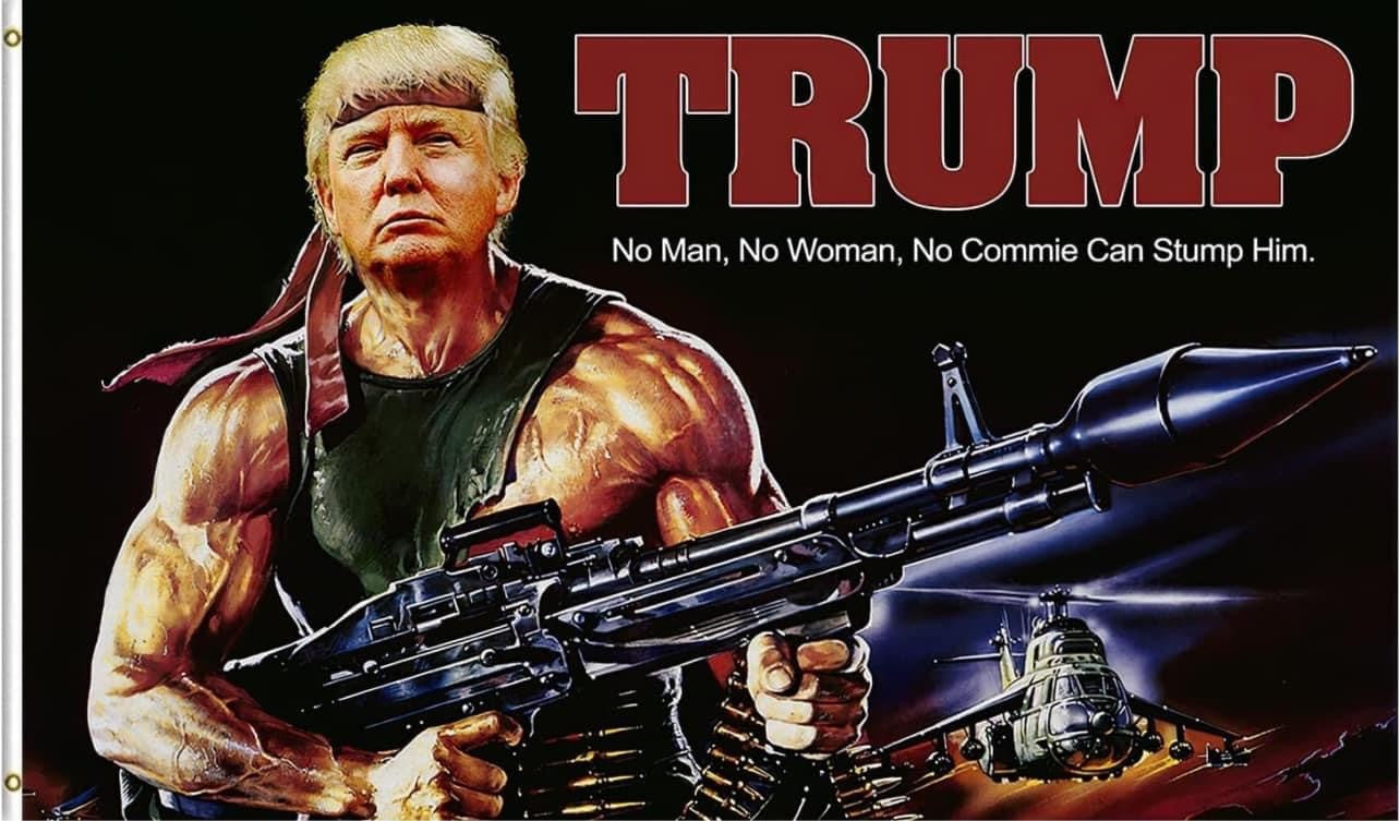 Trump No Man, No Woman, No Commie Can Stop Him 3' x 5' Flag